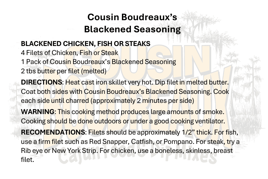 Cousin Boudreaux's Blackened Seasoning