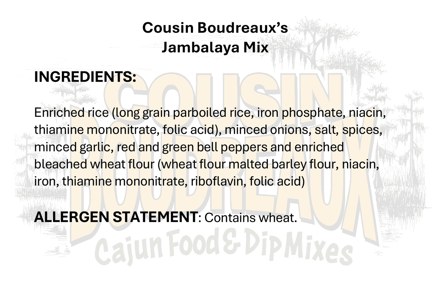 Cousin Boudreaux's Creole Jambalaya Mix