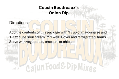 Cousin Boudreaux's Cajun Onion Dip Mix