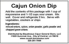 Cousin Boudreaux's Cajun Onion Dip Mix