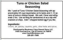 Cousin Boudreaux's Tuna / Chicken Salad Seasoning